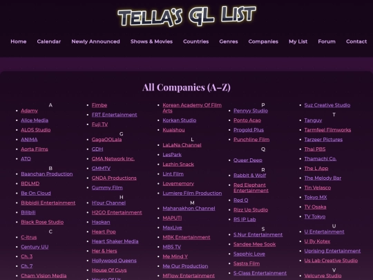 Companies screenshot