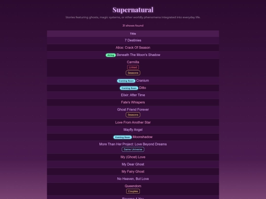 Genres/Supernatural screenshot