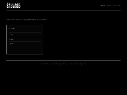 PP-test/pressesauvage/actu screenshot