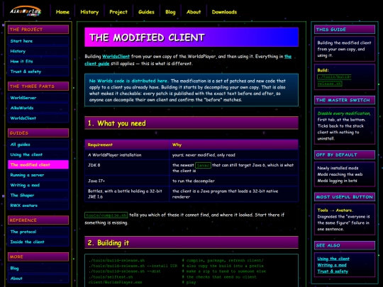 guide-worldsclient screenshot