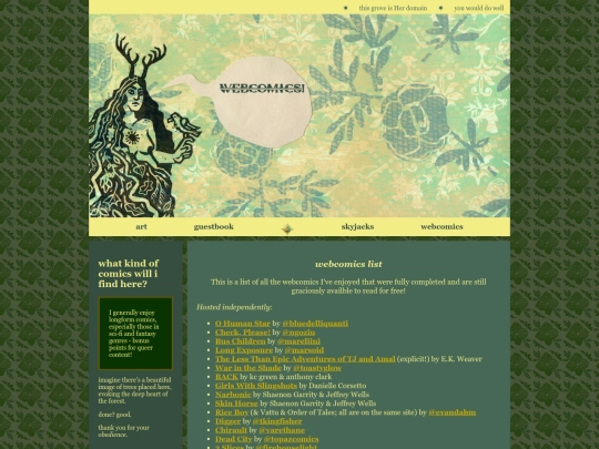 webcomics screenshot