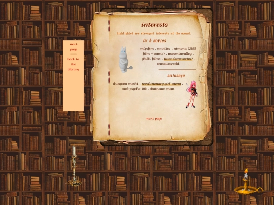 interests/book screenshot
