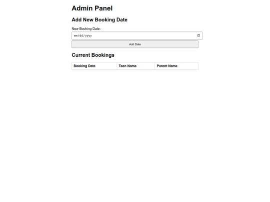 admin screenshot