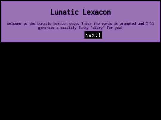 madlibs screenshot