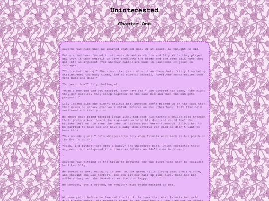 hp/uninterested/chapterone screenshot