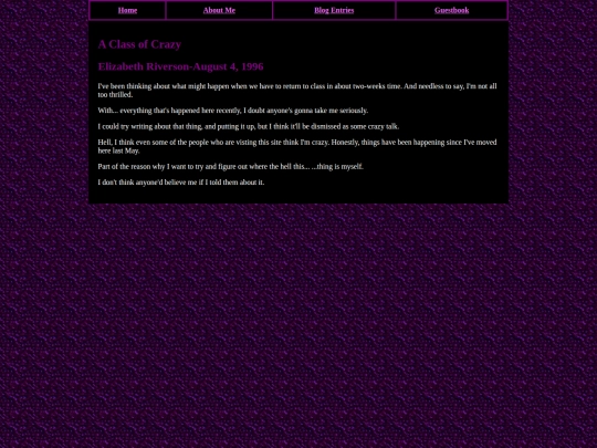 Entries/class screenshot