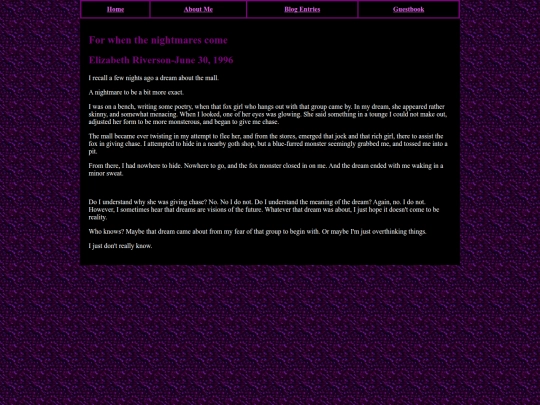 Entries/nightmares screenshot
