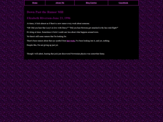 Entries/rumors screenshot