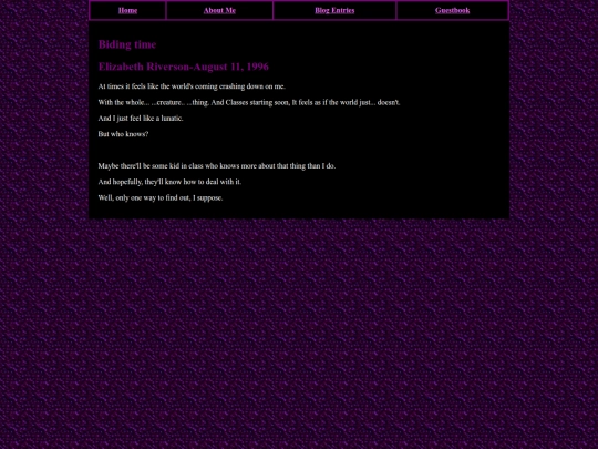 Entries/time screenshot