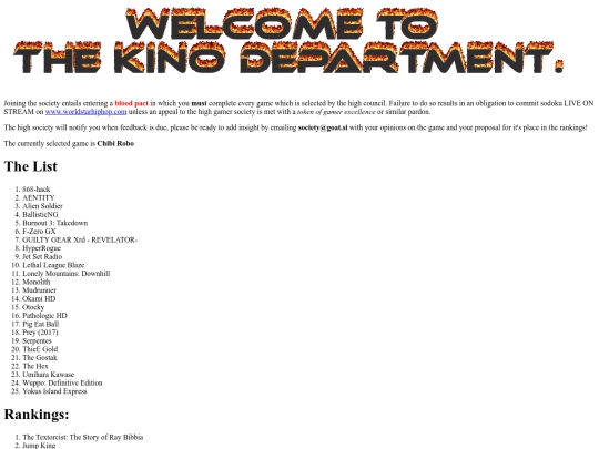 list screenshot