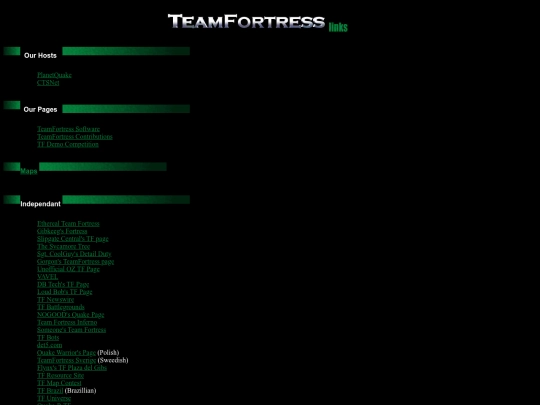 links screenshot