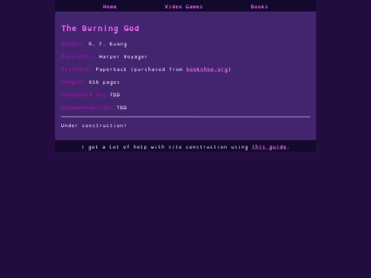 bookreviews/theburninggod screenshot