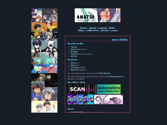 links screenshot