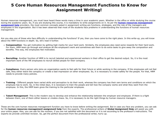 human-resource-management-assignment-help screenshot