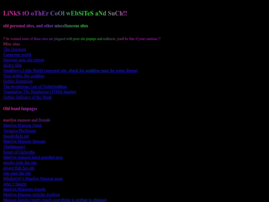 links screenshot
