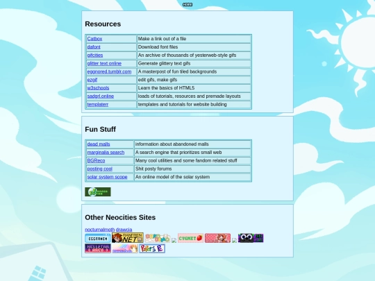 links screenshot