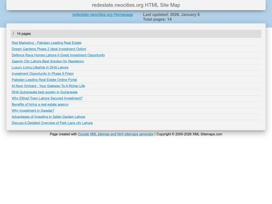 sitemap screenshot