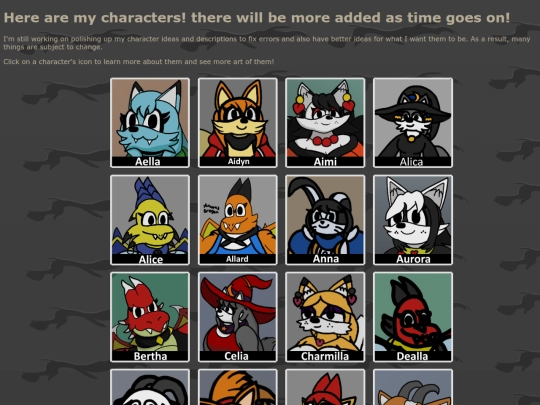 characters screenshot