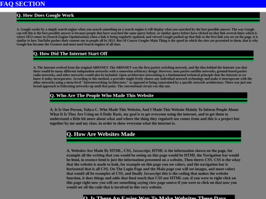 FAQPage screenshot