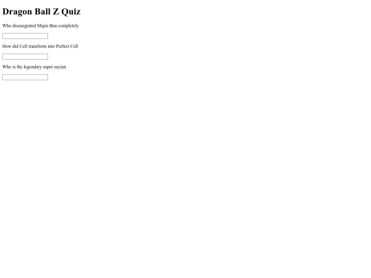 Quiz screenshot