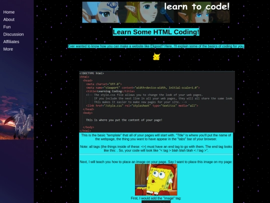 learn/learnhtml screenshot