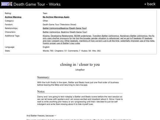 deathgametour/ao3/oneshot/closingin screenshot