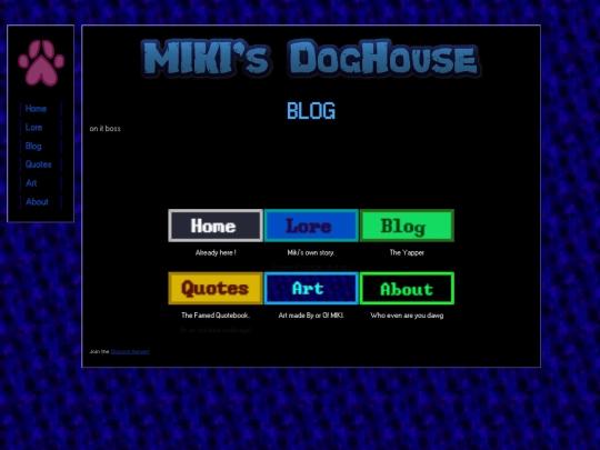 Blog screenshot