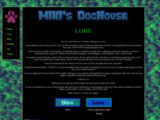 Lore screenshot