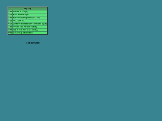 schedule screenshot