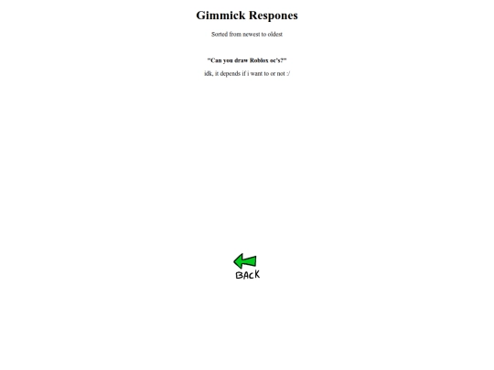 The Strawpage Page/gimmickresponses screenshot