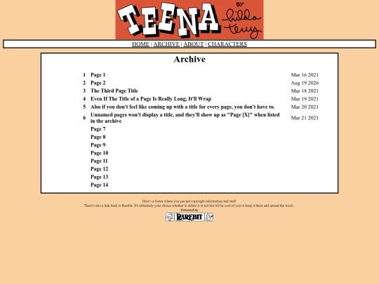 comics/archive screenshot