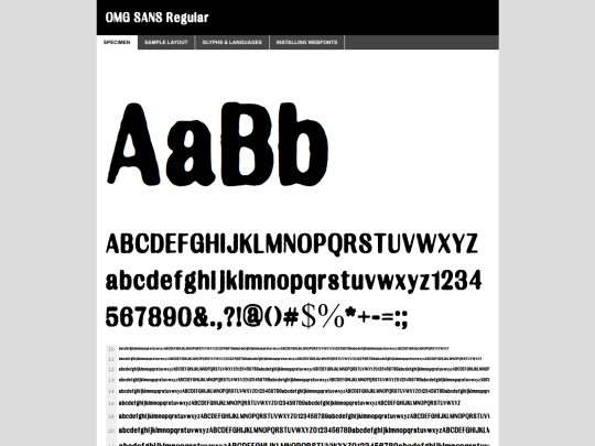 font/omgsans-demo screenshot