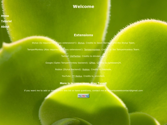 oldwebext screenshot