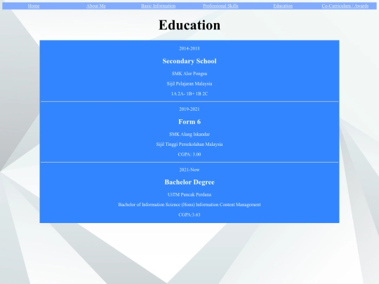 education screenshot