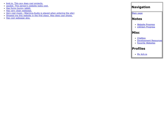 information/favWebsites screenshot