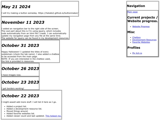 projects/websiteProgress screenshot