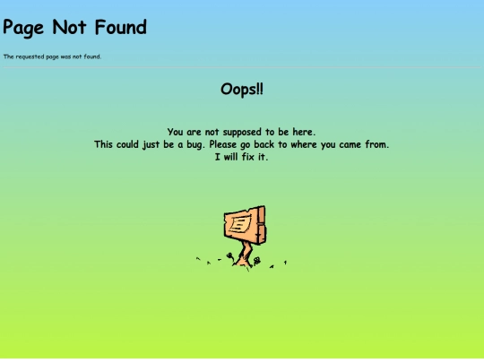 not_found screenshot