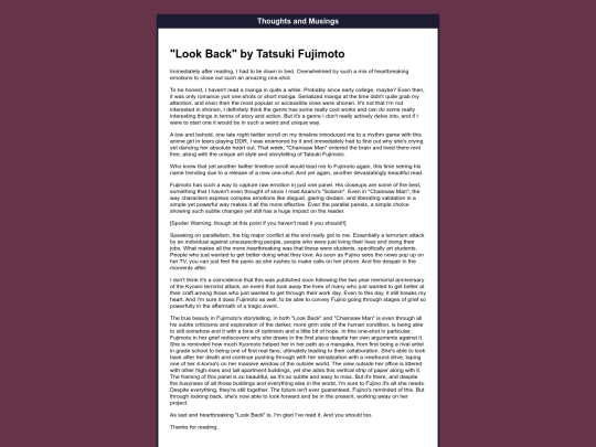 thoughtsandmusings/lookback screenshot