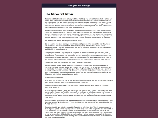 thoughtsandmusings/minecraftmovie screenshot
