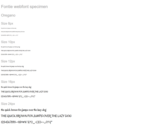 fontie-package 2/Oregano screenshot