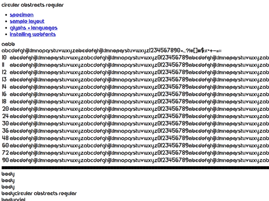 font:circular abstracts/circular_abstracts-demo screenshot