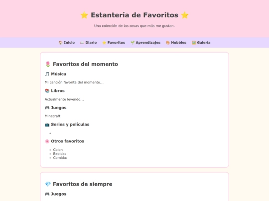 favoritos screenshot