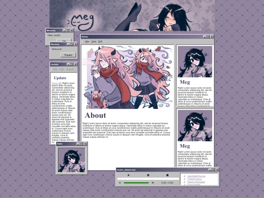 commissions/megPage/megMain screenshot