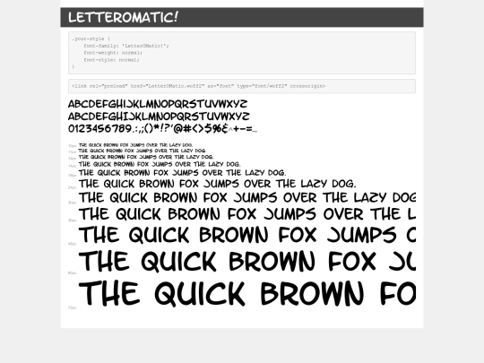 font/LetterOMatic_woff/demo screenshot