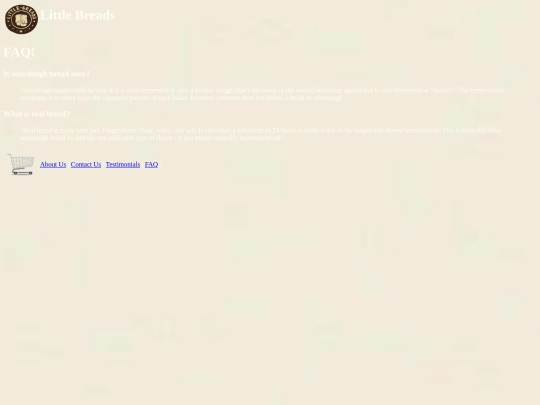E-Commerce Webpage/FAQ screenshot