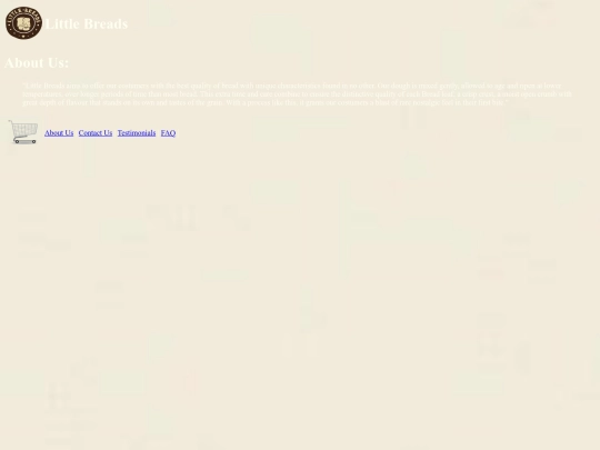 E-Commerce Webpage/about screenshot