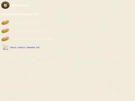 E-Commerce Webpage/testimonials screenshot