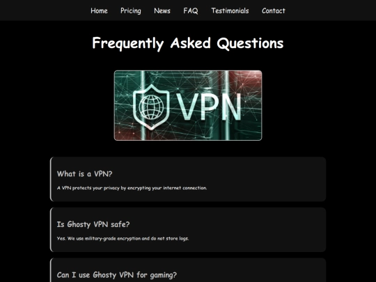 faq screenshot