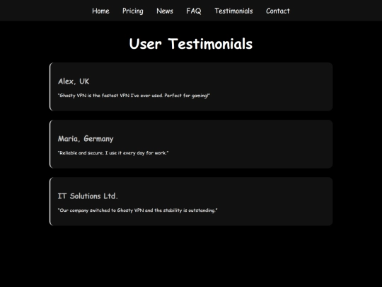 testimonials screenshot