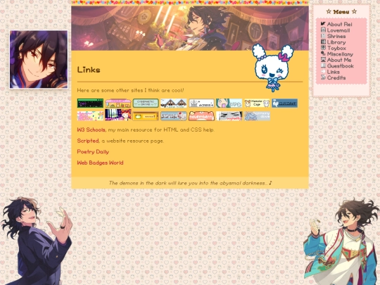links screenshot